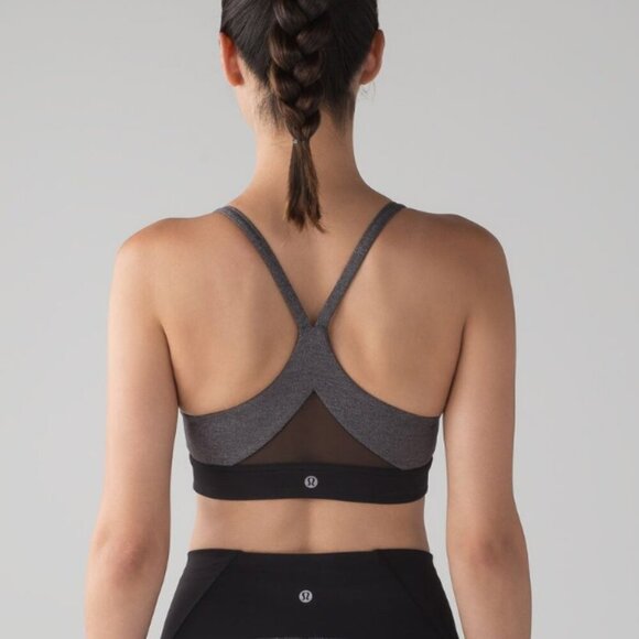 Lululemon Train Times Bra Heathered Black / Black - Picture 3 of 8